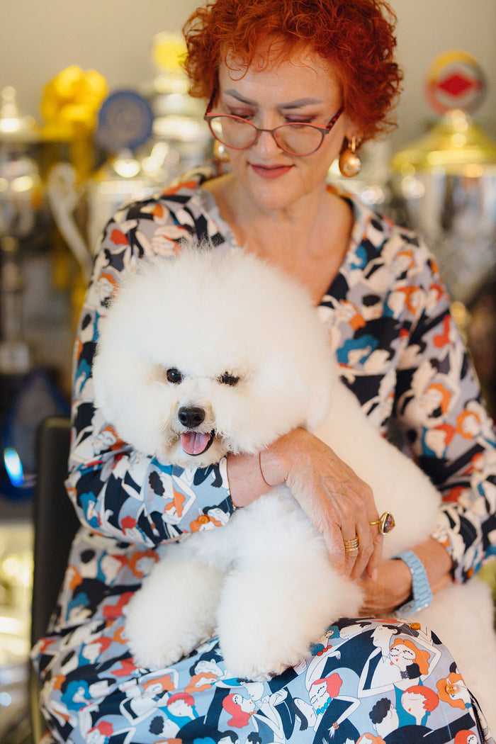Archival: Janita with Kika the poodle